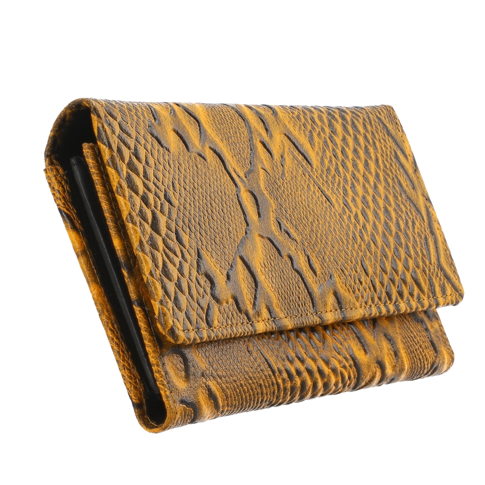 LEATHER RFID WALLET- LIGHT COGNAC